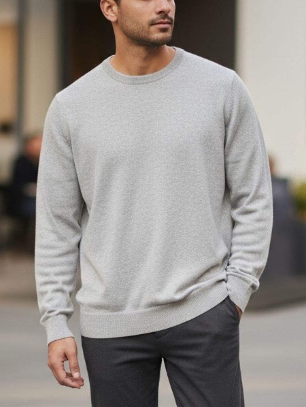 Old Navy Light Gray Crewneck Sweater Size Large